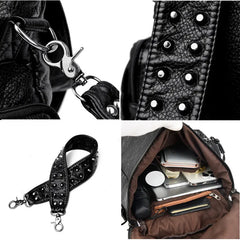 Soft Leather Backpack for Women Large Capacity School Bag