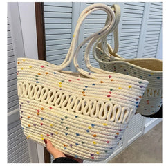 Bohemia Woven Straw Shoulder Bag for Women Ladies