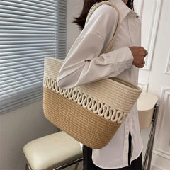 Bohemia Woven Straw Shoulder Bag for Women Ladies