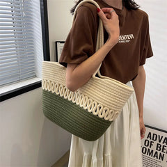 Bohemia Woven Straw Shoulder Bag for Women Ladies
