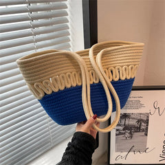 Bohemia Woven Straw Shoulder Bag for Women Ladies