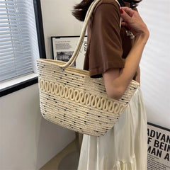 Bohemia Woven Straw Shoulder Bag for Women Ladies