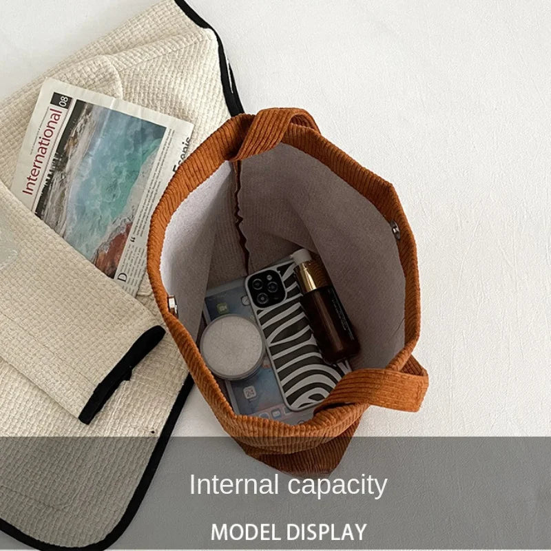 Canvas Shoulder Tote Bag for Women Large Capacity Shopping Bag