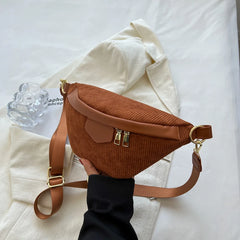 Women's Casual Chest Bag Waist Bags Zipper Crossbody Pack