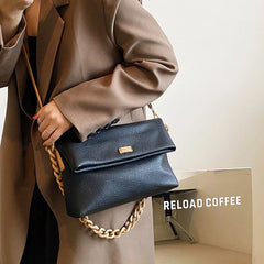 Women Pu Leather Shoulder Bag Chain Crossbody Soft Shopping