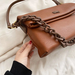 Women Pu Leather Shoulder Bag Chain Crossbody Soft Shopping