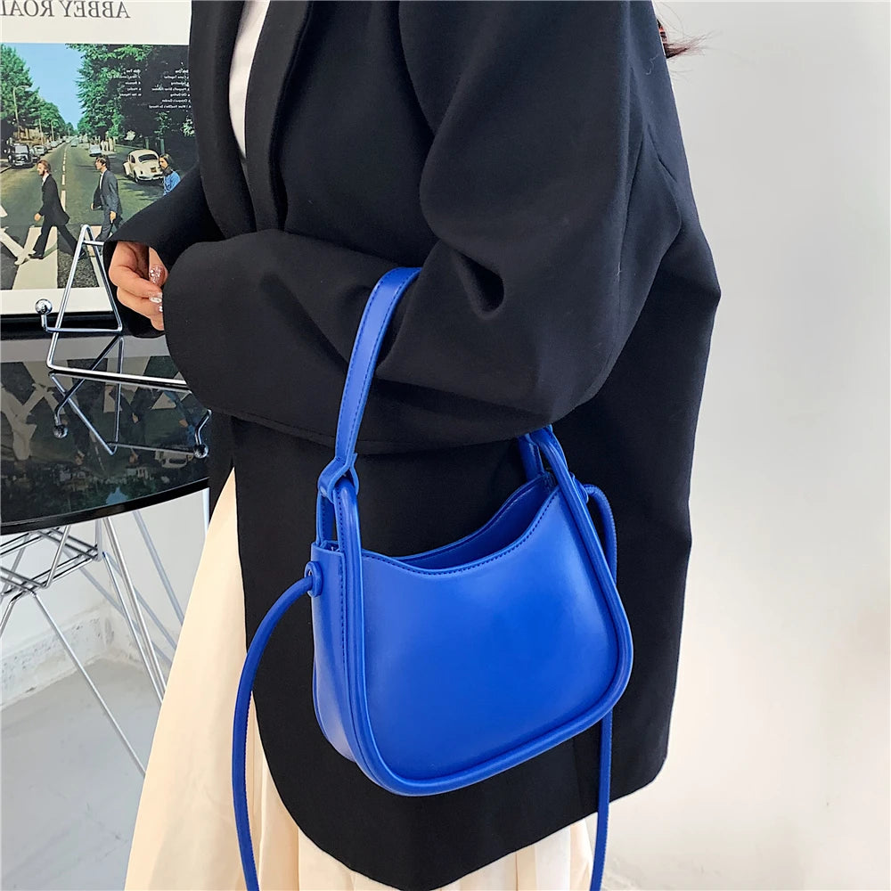 Small Crossbody Purse Half Moon Shoulder Bag for Women