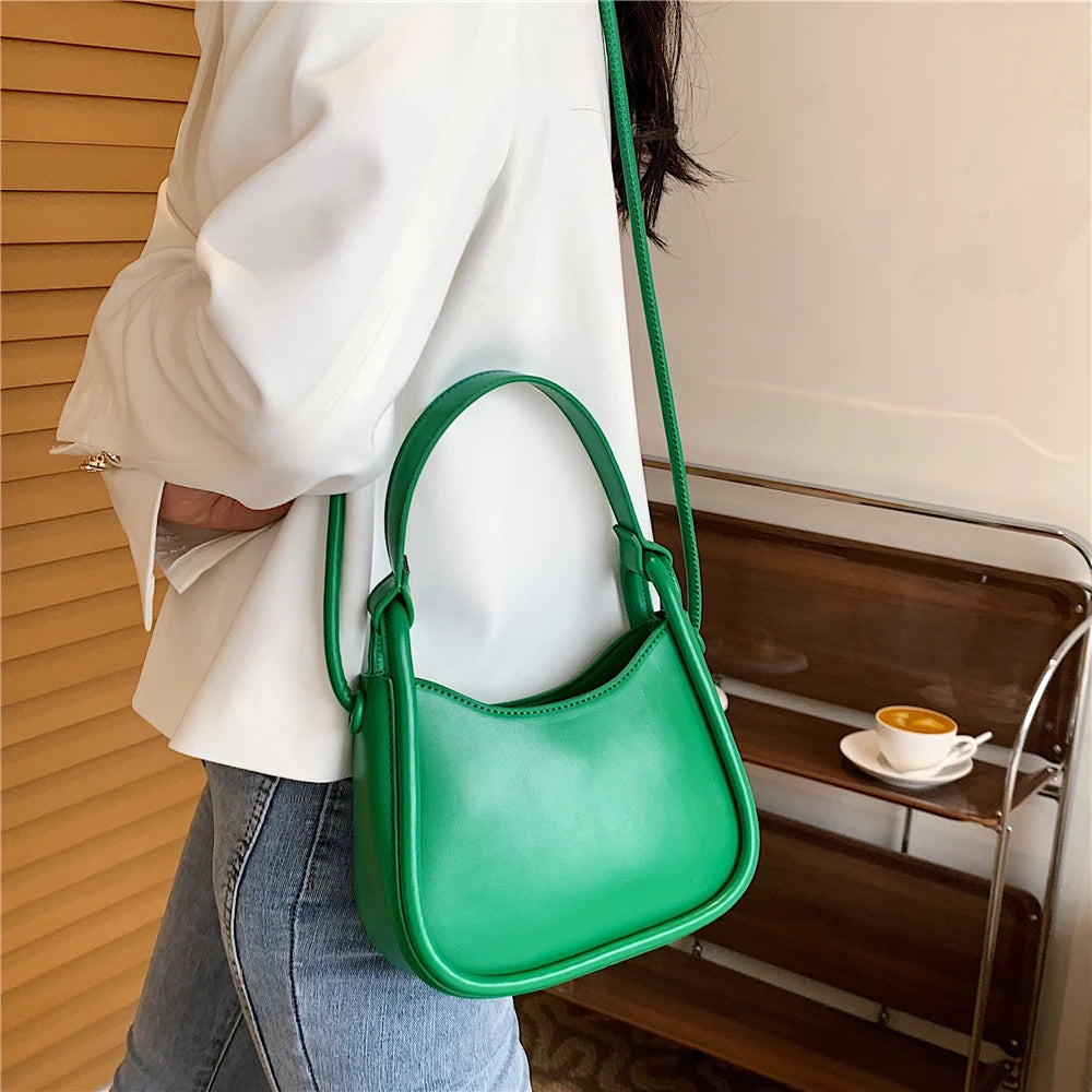 Small Crossbody Purse Half Moon Shoulder Bag for Women