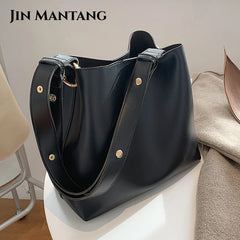 PU Leather Women's Handbags Large Capacity Casual Ladies Tote Female
