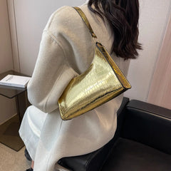 Retro Casual Women Shoulder Bags Female Leather Chain Handbag