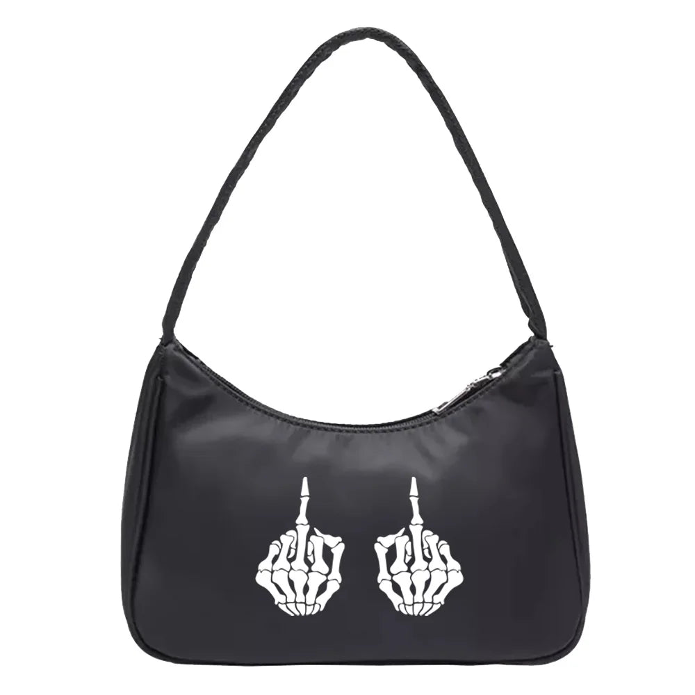 Retro Casual Women Totes Mini Shoulder Bag Anime Print Small Pouch