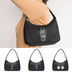 Retro Casual Women Totes Mini Shoulder Bag Anime Print Small Pouch