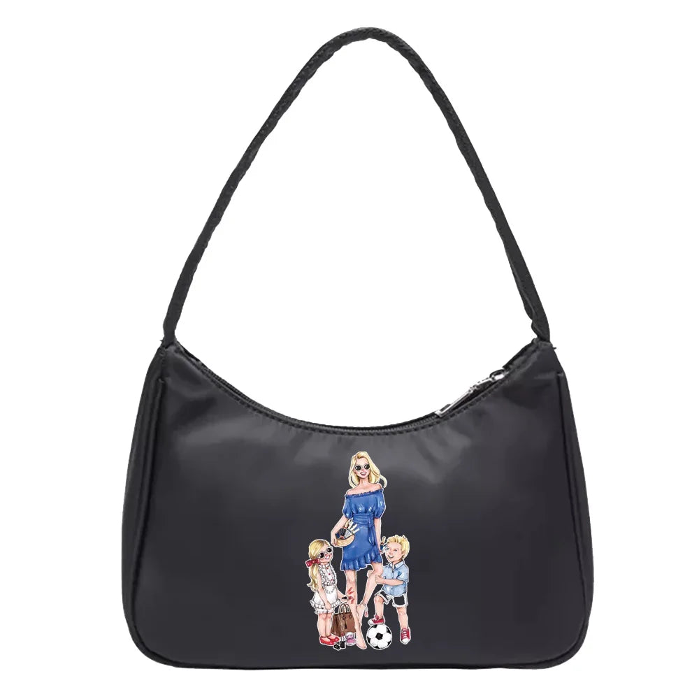 Shoulder Bags Retro Casual Women Totes Mom Mini Underarm Shopping Bag Female Han