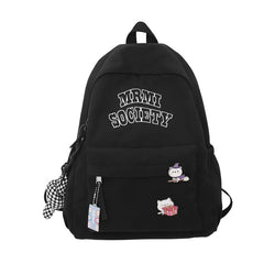 Girl Boy Laptop Rucksack Student School Bag Letter Women Backpack