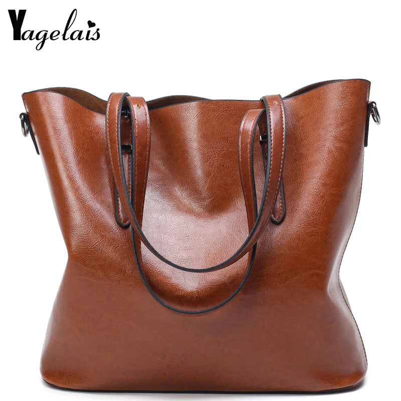 Women Crossbody Bag Leather Handbags Casual Tote Big Shoulder Bags