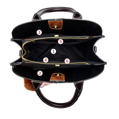High Women Bag Plush Ball PU Large Tote Famous Shoulder Bag