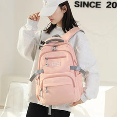 Lady Backpack Nylon Female Waterproof Purple College Backpack Women Laptop Bag