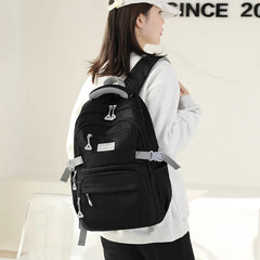 Lady Backpack Nylon Female Waterproof Purple College Backpack Women Laptop Bag