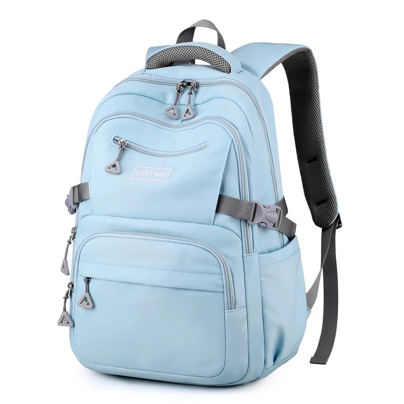 Lady Backpack Nylon Female Waterproof Purple College Backpack Women Laptop Bag