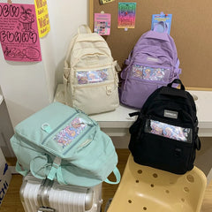 Lady Book Bag Teen Laptop Female College Backpack Women Transparent