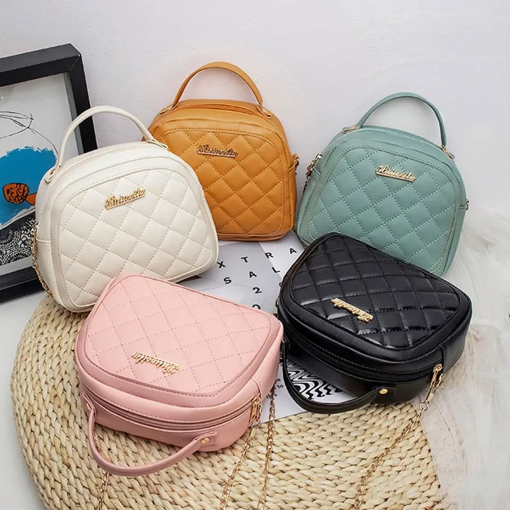 PU Leather Handbags Wild Rhombus Women's Shoulder Bag