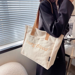 Women Shoulder Bag Letter Travel Tote Shopper Large Capacity Shopping Bag