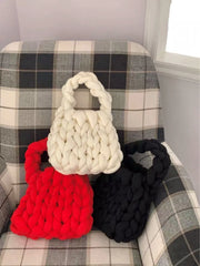 Manual Woven Bag Knitted Bucket Tote Women Clutches