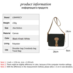 Panelled High Canvas Women Messenger Shoulder Bag