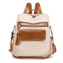 Travel Women Double Strap Bags PU Leather Girl Backpack Schoolbags Shopping