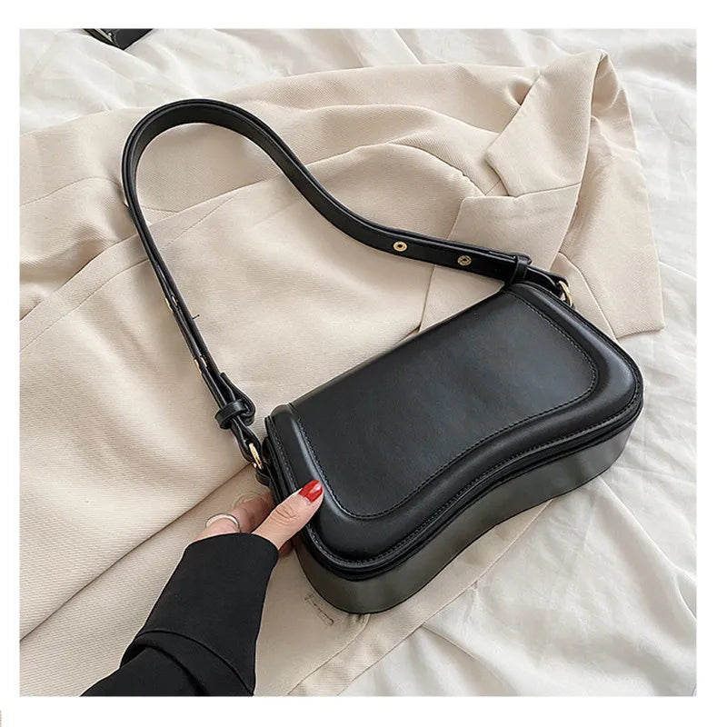 PU Leather Shoulder Crossbody Bag For Women Female Underarm Purse Handbag