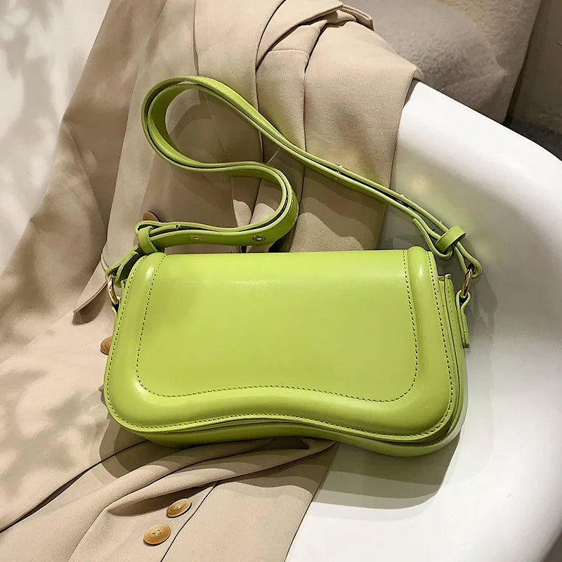 PU Leather Shoulder Crossbody Bag For Women Female Underarm Purse Handbag