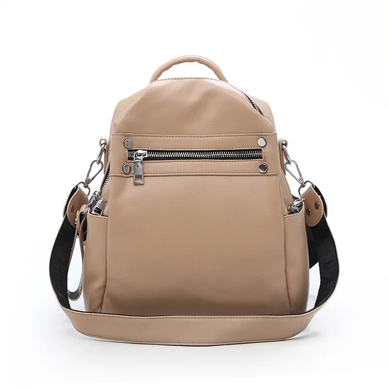 Retro Women Backpack Anti-theft Shoulder Bag Schoolbag