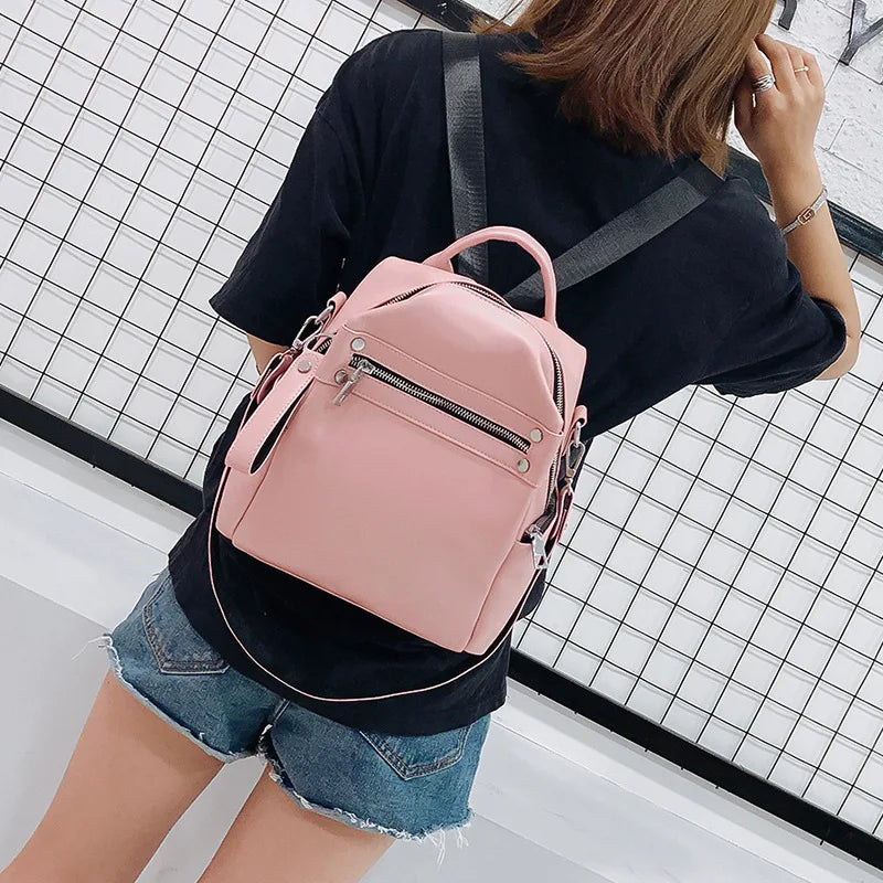 Retro Women Backpack Anti-theft Shoulder Bag Schoolbag