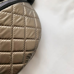 Waterproof PU Leather Puffy Fanny Pack Crossbody Bag for Women