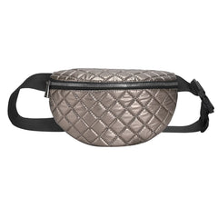 Waterproof PU Leather Puffy Fanny Pack Crossbody Bag for Women