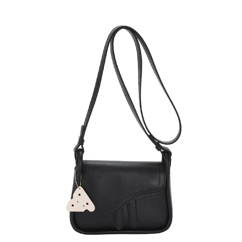 Small Crossbody Shoulder Bag for Women Solid PU Leather