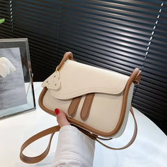 Small Crossbody Shoulder Bag for Women Solid PU Leather