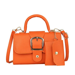 Small Leather Flap Shoulder Bag Crossbody Tote Top Handle Purse