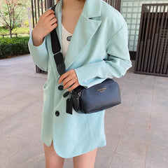 Vintage Double Layer PU Leather Crossbody Sling Bag for Woman