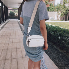 Vintage Double Layer PU Leather Crossbody Sling Bag for Woman