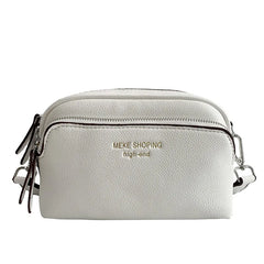 Vintage Double Layer PU Leather Crossbody Sling Bag for Woman