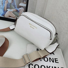 Vintage Double Layer PU Leather Crossbody Sling Bag for Woman
