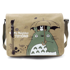 Totoro Crossbody Bag Canvas Shoulder Bag Cartoon Anime Neighbor School Tote Hand