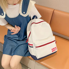 Canvas Schoolbag Women Mochila Teens Girl Bookbag High School Boy Student Rucksa