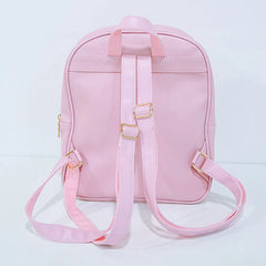 Transparent Student Bags Versatile Leather Backpack Women Travel Bag