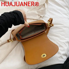 Solid Leather Crossbody Bags For Women Ladies Messenger Bag Small Shoulder Bags