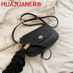 Solid Leather Crossbody Bags For Women Ladies Messenger Bag Small Shoulder Bags