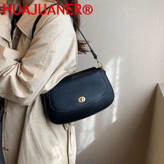 Solid Leather Crossbody Bags For Women Ladies Messenger Bag Small Shoulder Bags