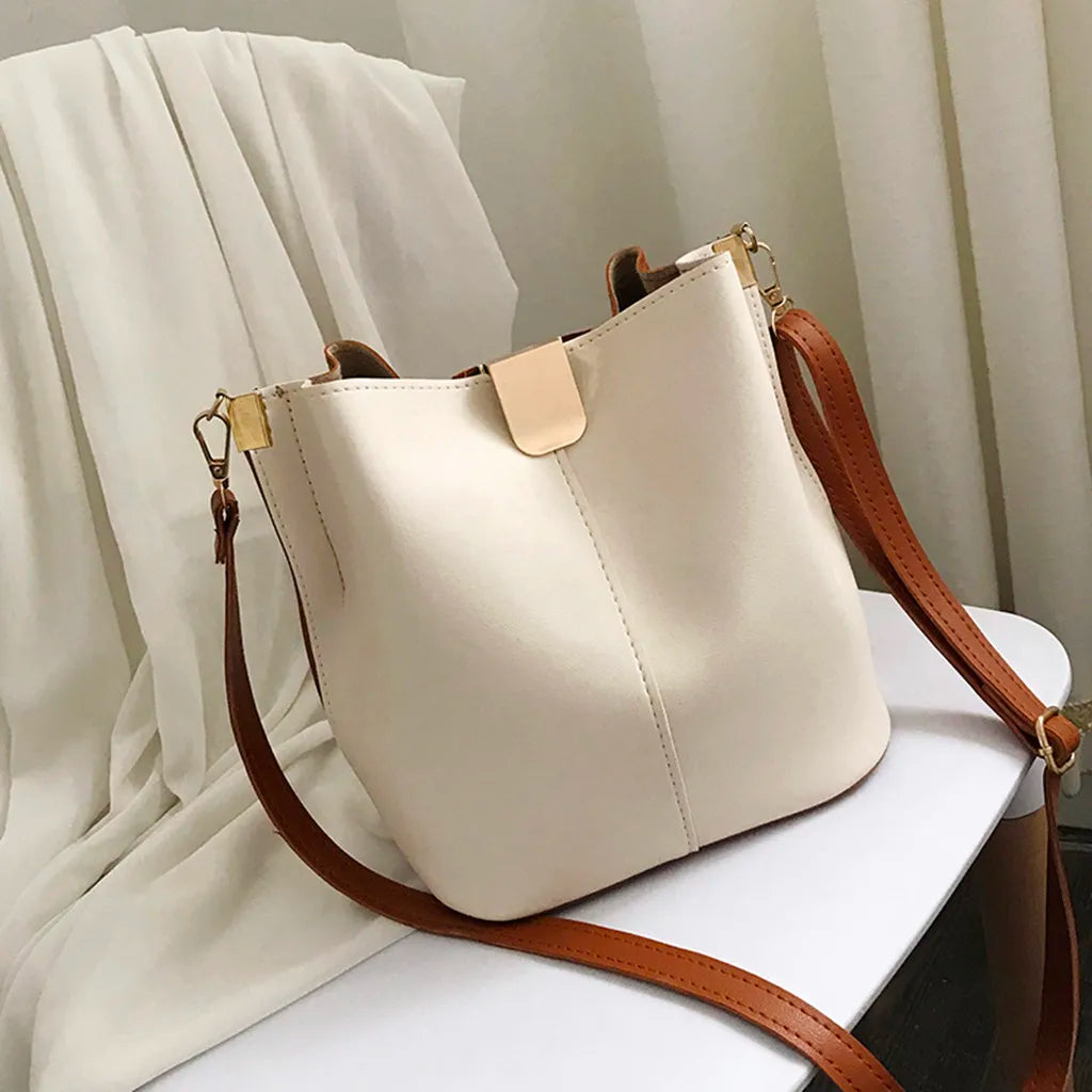Vintage Women Bucket Bag Retro Shoulder Crossbody Tote Female