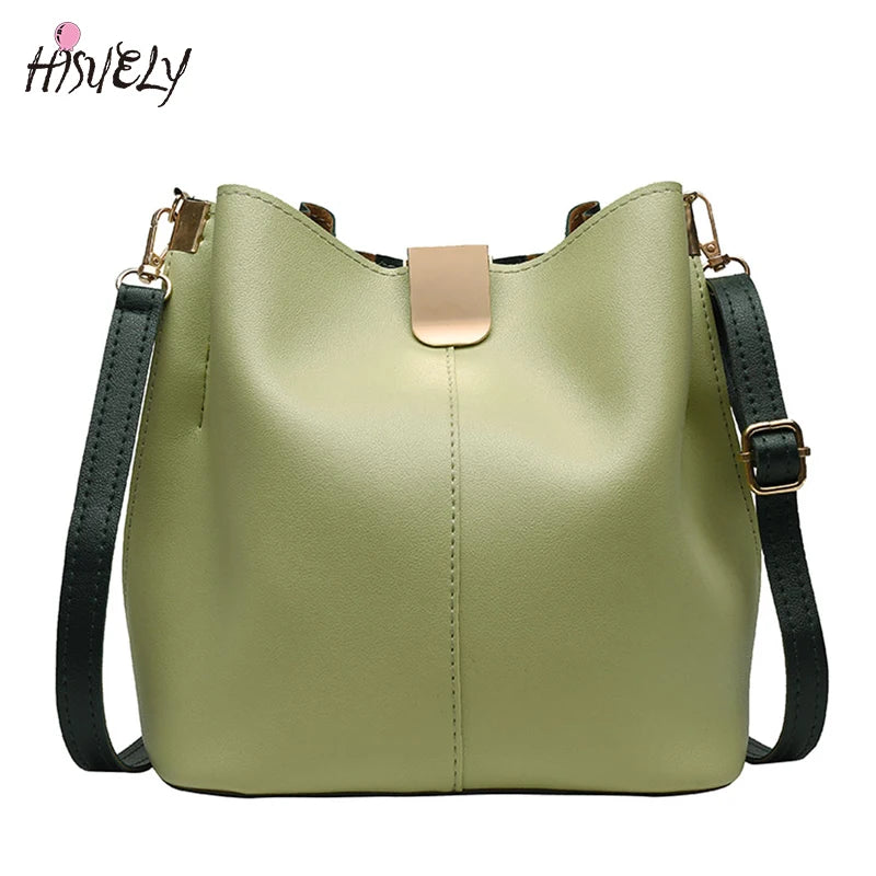 Vintage Women Bucket Bag Retro Shoulder Crossbody Tote Female